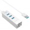 ORICO ASH3L-U3 Aluminum 3 Port USB3.0 to RJ45 Gigabit Ethernet Adapter Hub for Windows / Linux / Mac OS
