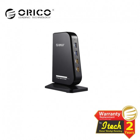 ORICO DH7C2 7-Port USB3.0 Combo HUB with 2-Port Charging Function - Black